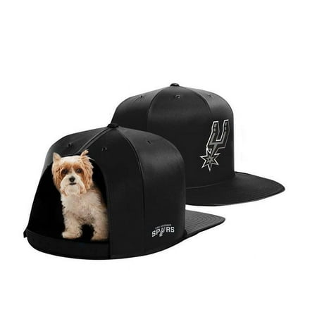 UPC: 0887786002424 | Black San Antonio Spurs Small Pet Nap Cap Dog Bed