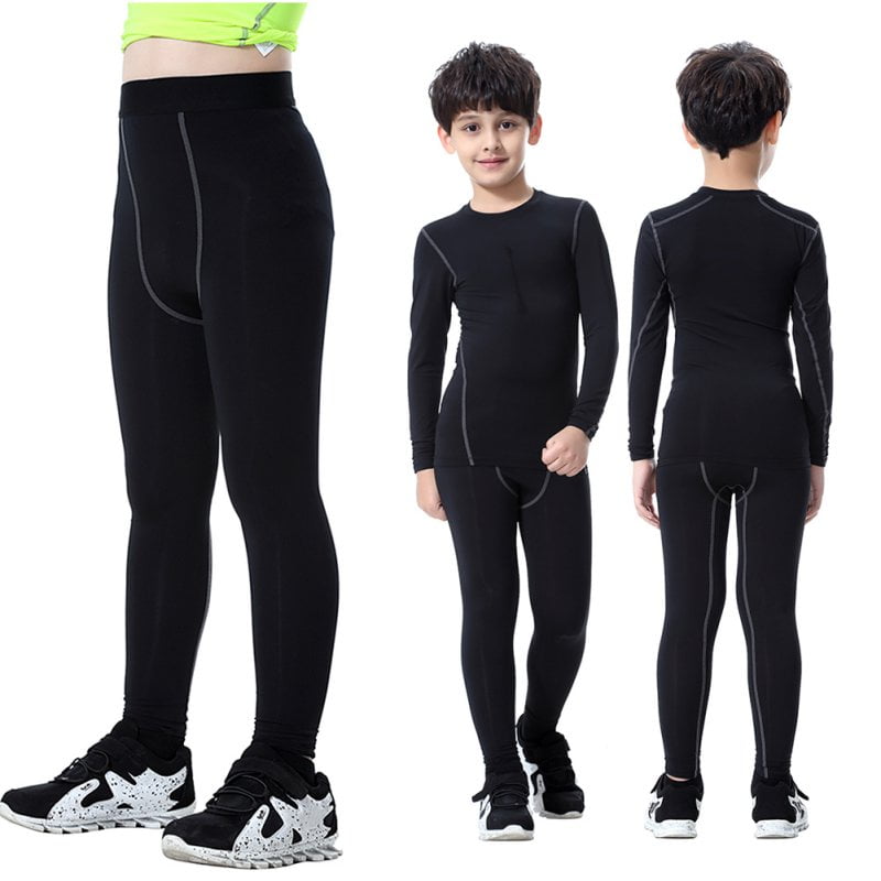 Nice Compression Boys Base Layer Running Tights Skin Wear Fitness Long ...