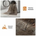 thumbnail image 5 of Brown Washable Area Rug 3'x5', Retro Oil Painting Modern Abstract Art Aesthetics Woven Cotton Tassels Kitchen Rugs, Non Slip Indoor Door Mat Throw Carpet for Entryway Living Room Nursery Laundry Room, 5 of 9