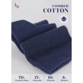thumbnail image 5 of Hugh Ugoli Women's Cotton Diabetic Ankle Socks, Wide, Thin, Loose Fit and Stretchy, Seamless Toe & Non Binding Top, 4 Pairs, N. Blue, Shoe Size: 10-12, 5 of 7