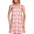 thumbnail image 1 of Lukts Robe Sans Manches Mignonne Chien Caniche pour Femmes, Robe d'Été à Col Rond avec Poches, Adaptée à la Vie Quotidienne, Plage, Fête, 1 of 7