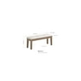 thumbnail image 3 of InRoom Furniture D524-BE-WH Dining Bench, White & Gold, 3 of 3