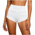 thumbnail image 3 of YOIAVAIOY Yoga Shorts for Women 2026 High Waisted Cut Out Workout Tummy Control Gym Running Yoga Shorts Fitness Athletic Brief White M, 3 of 7