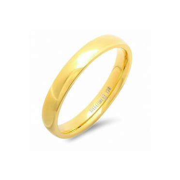 Unisex Slim 3mm 14kt Gold-Plated Wedding Band - Walmart.com