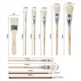 thumbnail image 2 of Cepillo de Fregona para Pintura Acrílica, 30 Piezas de Pinceles de Esmalte para Mezcla de Pelo de Cabra de Cerámica, Juego de Brochas de Fregona para Pintura Acrílica de Cerámica, 2 of 5