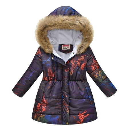 

Dezsed Winter Thicken Girls Jackets Fashion Printed Parkas Hooded Outwear For Kids Boys 2-10Years Kids Teenage Cotton Children Outerwear With Zipper