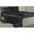 thumbnail image 4 of Belles & Whistles Satin 4 Piece Sheet Set, Full, Black, 4 of 6