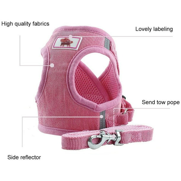 Hot pink dog harness top