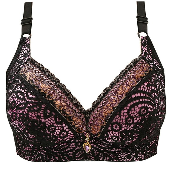 IROINNID Full Coverage Bra for Women Plus Size Push Up Wire Free Comfortable Bra Underwear,Hot Pink