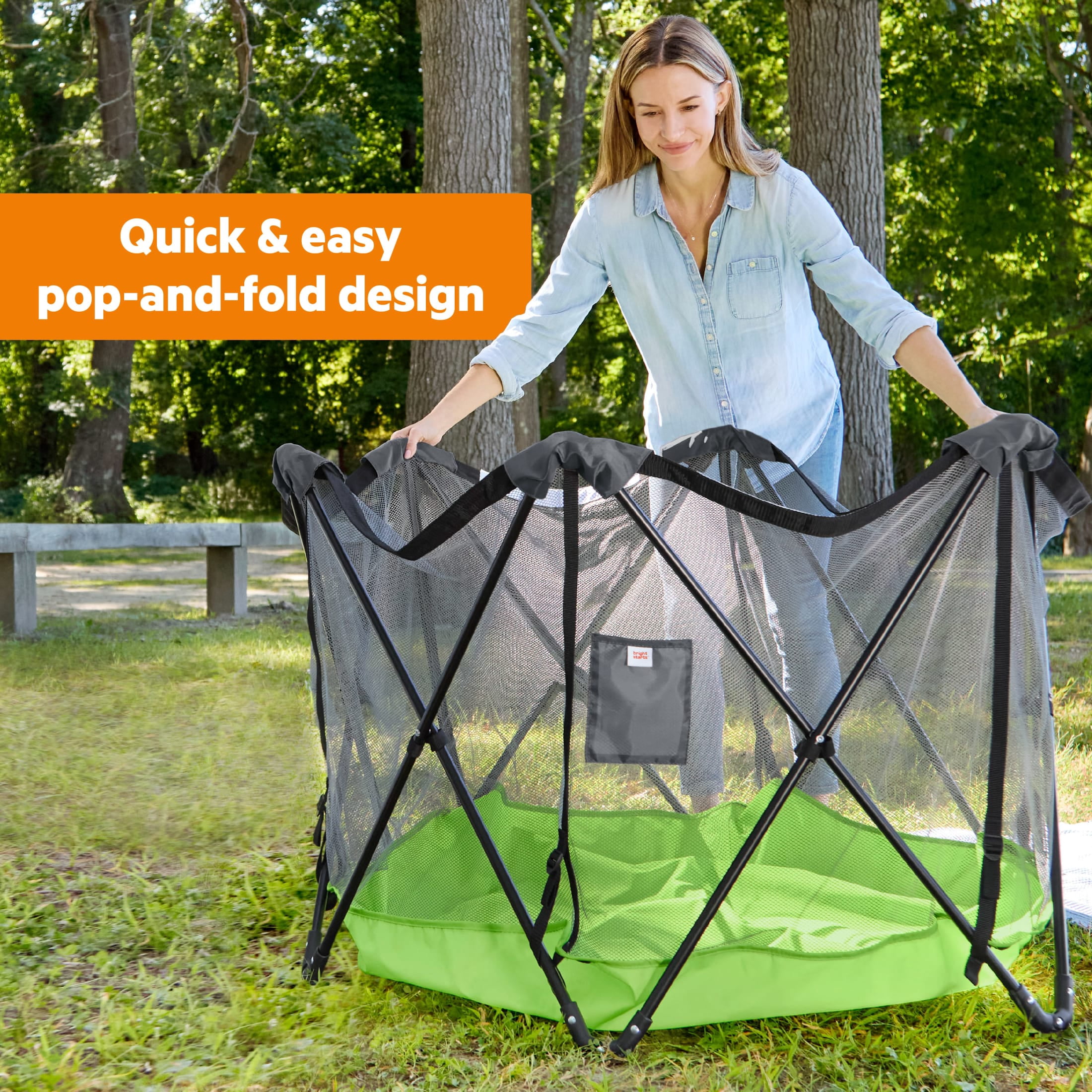 Bright Starts Pop ‘N Play Indoor/Outdoor Playard, Unisex, Infant