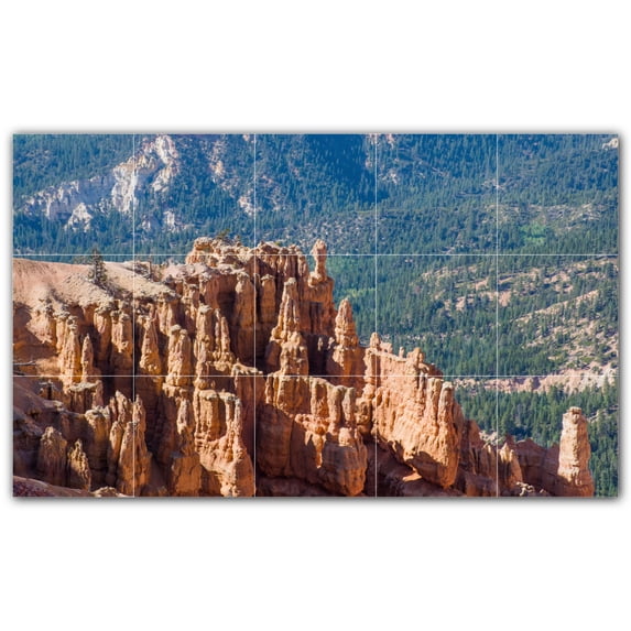 Picture-Tiles.com: Canyon Ceramic Tile Wall Mural WAL500366-53S. 21.25"W x 12.75"H using (15) 4.25" x 4.25" Ceramic Tiles-Satin Finish