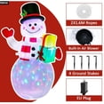 thumbnail image 2 of 5ft Christmas Inflatables Christmas Decorations Outdoor, Inflatable Snowman Penguin Yard Decorations with Rotating LED Lights for Indoor Outdoor Christmas DecorShatterproof Christmas Tree Decorations, 2 of 5