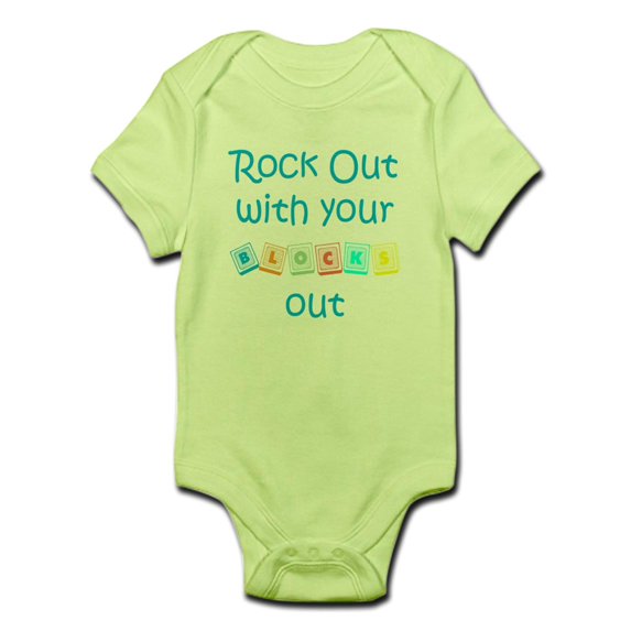 CafePress - Rock Out With Your Blocks Out Infant Bodysuit - Baby Light Bodysuit