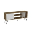 thumbnail image 4 of Mistico Modern Metal Wood TV Stand for TVs up to 63”, Walnut & White Veneer, 4 of 6