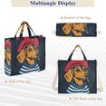 thumbnail image 6 of FORMRS Womens Corduroy Tote Bag Crossbody Shoulder Handbag with Pocket, Blue Dog Artist, 6 of 7