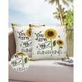 thumbnail image 6 of Watercolor Sunflowers Natural Floral Outdoor Pillow Covers Set of 2, Decorative Waterproof Throw Pillow Case, Spring Animals Pattern Cotton Linen Soft Cozy Cushion Pillowcases, 6 of 6