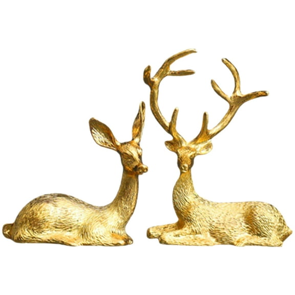 jojofuny Small Reindeer Decor Metal 2Pcs 2.8x2.2x1.2in