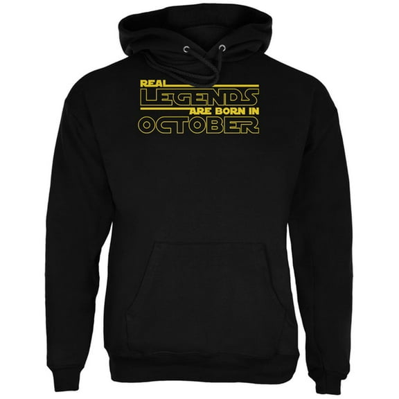 Real Legends are Born in October Mens Hoodie Black 2XL