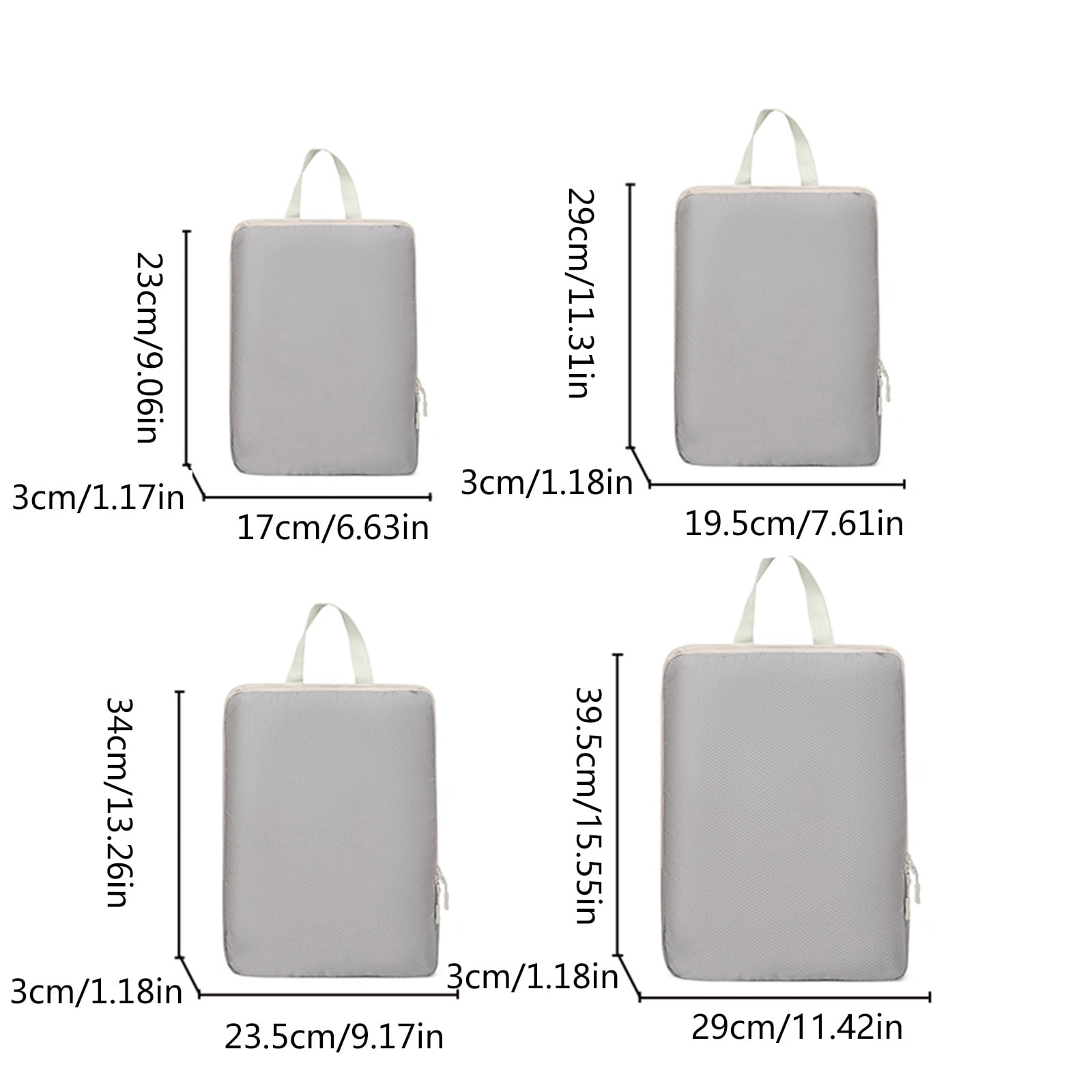 4Pcs/Set Luggage Organizer Packing Cubes Extensible Luggage Cubes Travel Essential Suitcase Travel Storage Organizer Bag