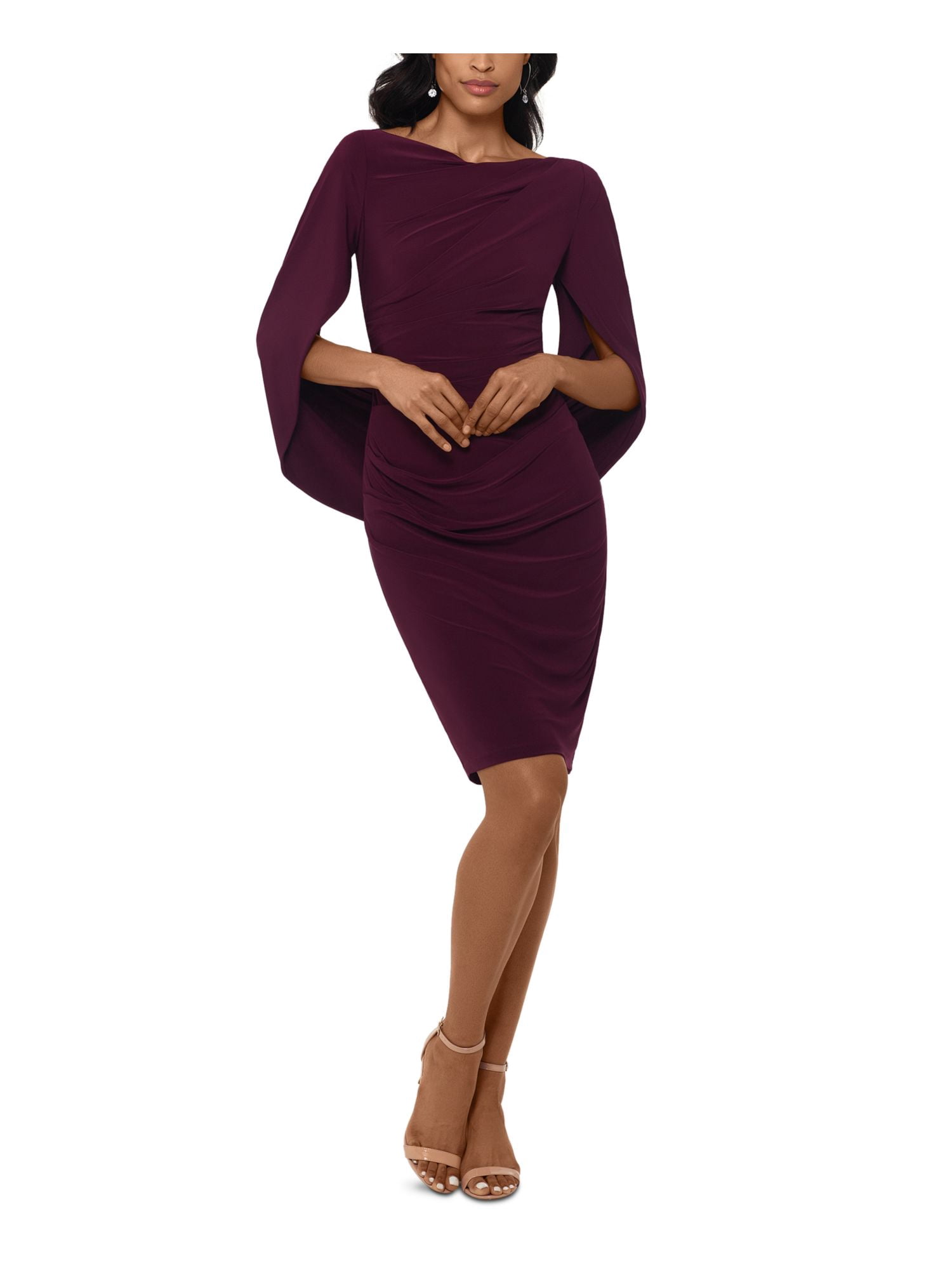ADAM Womens Burgundy Bell Sleeve 