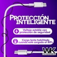 thumbnail image 4 of Cable Tipo C A C 1m De Carga Rápida 100w Wekome Resistente, 4 of 6