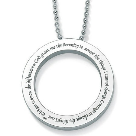 Palm Beach Jewelry Round Serenity Prayer Pendant