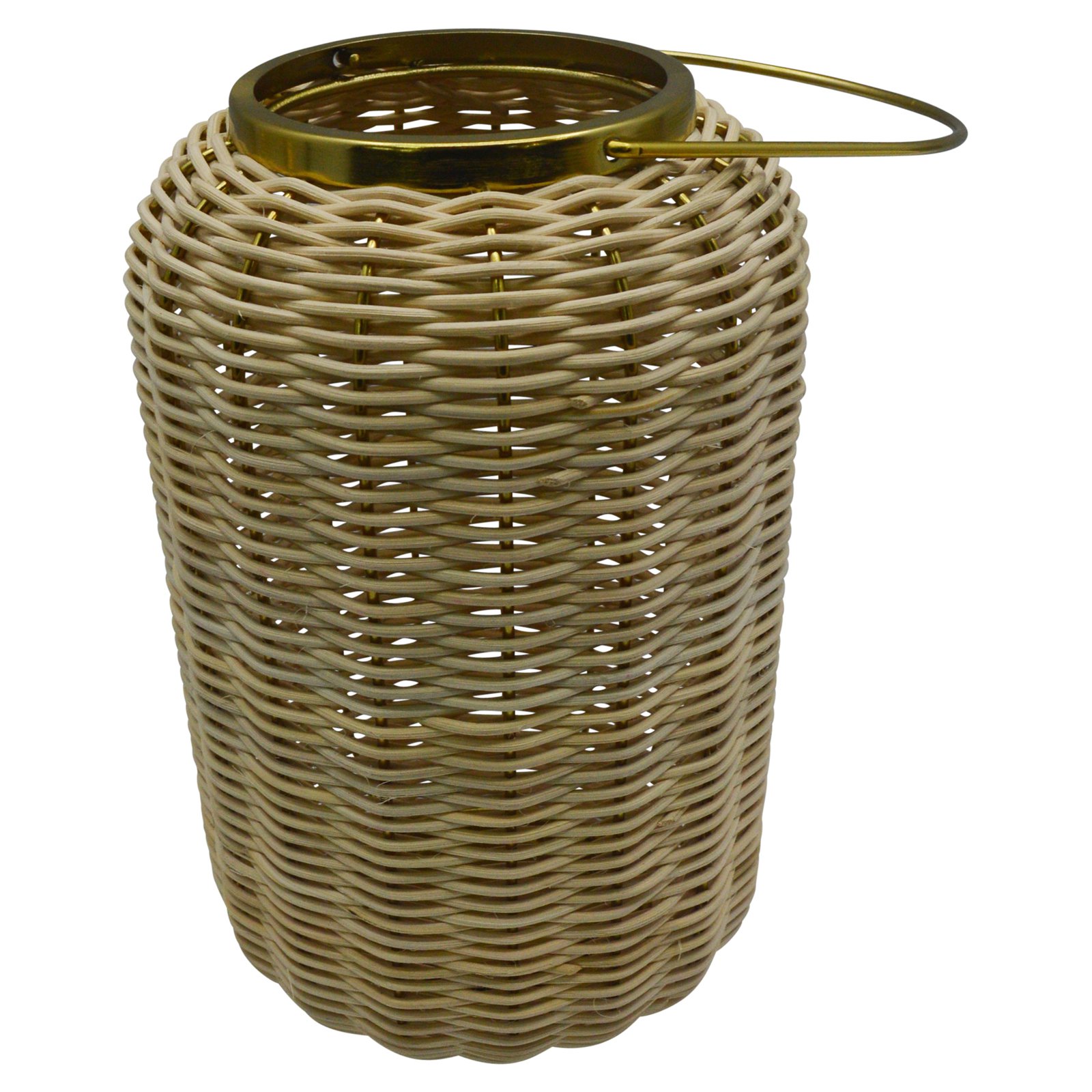 SageBrook Home Rattan Wicker Hurricane Candle Holder
