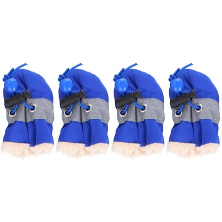 Breathable Dog Shoes 4Pcs Winter Warm Pet Shoes- Puppy Dog Shoes with Anti- Sole Rain Boot Dog Paw Protections for Small Medium Dogs