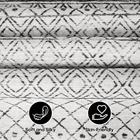 YOUFORTONG 2x6 Washable Hallway Runner Rug, Moroccan Non Slip Low Pile Waterproof Carpet for Entryway Kitchen Laundry, Geo Grey