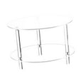 thumbnail image 3 of Mesa auxiliar redonda de acrílico, fácil montaje, versátil para espacios pequeños, mesita de noche, mesa auxiliar para dormitorio, hogar, pasillo de Diámetro 40 cm de altura 40 cm, 3 of 8