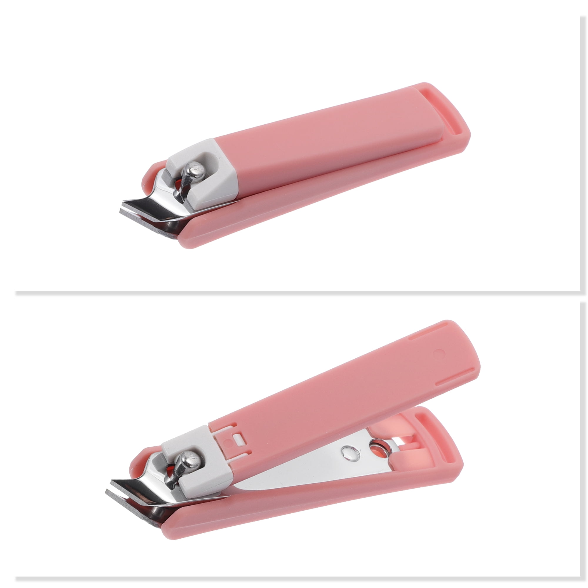 Unique Bargains Nail Clipper With Key Ring 1 Set Pink