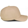 thumbnail image 3 of Daxton Premium Mid Profile Hat Semi Curved Visor Khaki Cap White Black Gothic Embroidered, Dollar Sign, 3 of 4