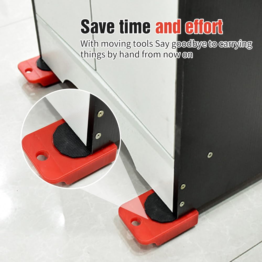 Furniture Lifter Tool, Furniture Lift Tool Set, Furniture Lifter Tool Transport Shifter, Heavy Duty Appliance Rollers Moving Men Furniture for Tile Floors Hardwood Floors