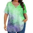 thumbnail image 2 of HOMBOM Womens Trendy Shirts Tee Shirts V Neck Plus Size Tie Dye Graphic Funny Soft T Shirts for Women, 2 of 6