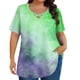 thumbnail image 2 of Xuyuer Women's Casual V-Neck Short Sleeve Loose Blouse, Retro Floral Print, 2 of 6