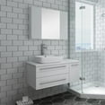 thumbnail image 2 of Fresca Fvn6136-Vsl-L Lucera 36" Wall Mounted Single Basin Vanity Set - White, 2 of 7