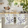 thumbnail image 4 of Grey Green Botanical Kitchen Towels Set of 3, Watercolor Spring Floral Summer Leaf Absorbent Dish Towels for Kitchen, Microfiber Hand Towel, Quick Drying Tea Towel for Cleaning Decorative Dishcloths, 4 of 7
