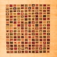 thumbnail image 1 of Ahgly Company Indoor Square Abstract Orange Contemporary Area Rugs, 3' Square, 1 of 1