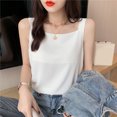 thumbnail image 4 of Tank Top for Women, Comfy 2026 Summer Casual Loose Lightweight Sleeveless Shirts, White XL, 4 of 7