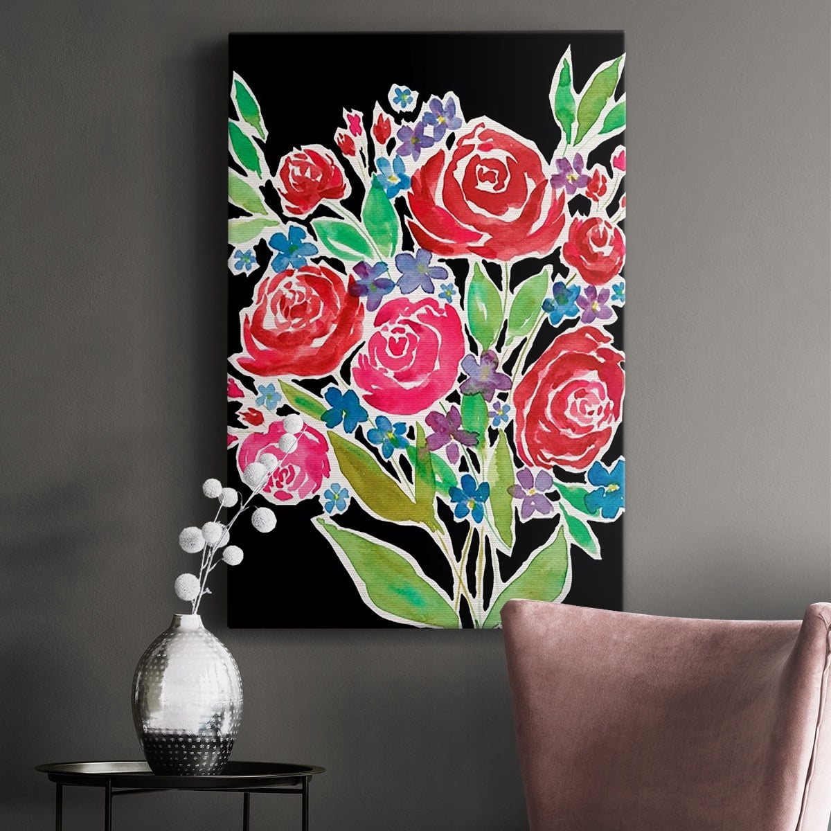 Floral Choir Bouquet Premium Gallery Wrapped Canvas - Ready to Hang