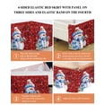 thumbnail image 6 of Merry Christmas Bed Skirt Snowman with Red Bed Skirts California King Size 16 Inch Drop, Wrap Around Dust Ruffle&nbsp;Bedskirt with Adjustable Elastic Belt for Queen Size Beds, 6 of 7