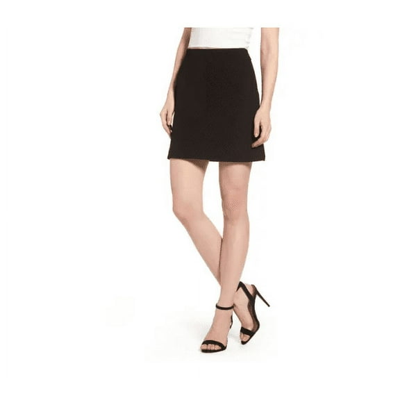 Kendall & Kylie A-Line Mini Skirt, Black (Medium)