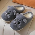 thumbnail image 2 of Aayomet Fluffy Slippers Fuzzy Soft House Slippers Plush Warm Fluffy Home Shoes,Gray 41, 2 of 5