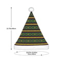 thumbnail image 3 of KLL Christmas Hats for Adults Plush Carnival Mardi Gras Print Santa Hat Xmas Fluffy Santa Claus Hat for Women Men, 3 of 6