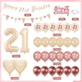 thumbnail image 2 of YANSION 21st Birthday Decorations for Girls, Retro Blush Pink Balloons, 21st Birthday Banner, Triangle Flag Banner, 21st Birthday Balloons, Rose Gold White Sand Nude Balloon Set, 2 of 7