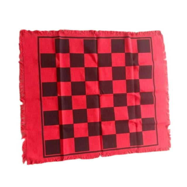 ZheElen Giant Checkers Board Game Mat 3 Rug Mat 1 Game Mat Board Game Toe in red