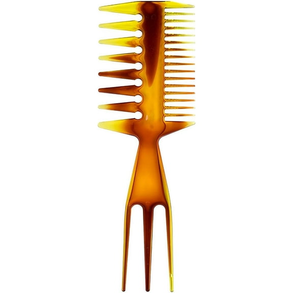 1 Piece Wide Comb, Double Sided Wide Coarse Tooth Comb, Antistatic Retro Wide Tooth Comb Hair Comb Styling Hair Combs for Curly Wet Long Hair (Brown)