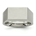 thumbnail image 1 of Bague Chevalière Polie et Brossée en Titane Taille 12, 1 of 7