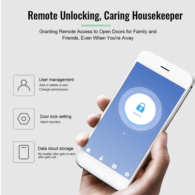 Intelligent Door Lock,Office Keyless Door Knob Door Lock Bt App Door Knob With App Remote Door With Keypad Bt 5-in-1 Unlock Door Lock With Ic Apartment Lock Keyless Door Knob With Keypad