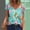 003 Multicolor, variant on Women's Summer Seashell Graphic T-Shirt V-Neck Short Sleeve Loose Fit Tops Casual Holiday Beachy Blouse